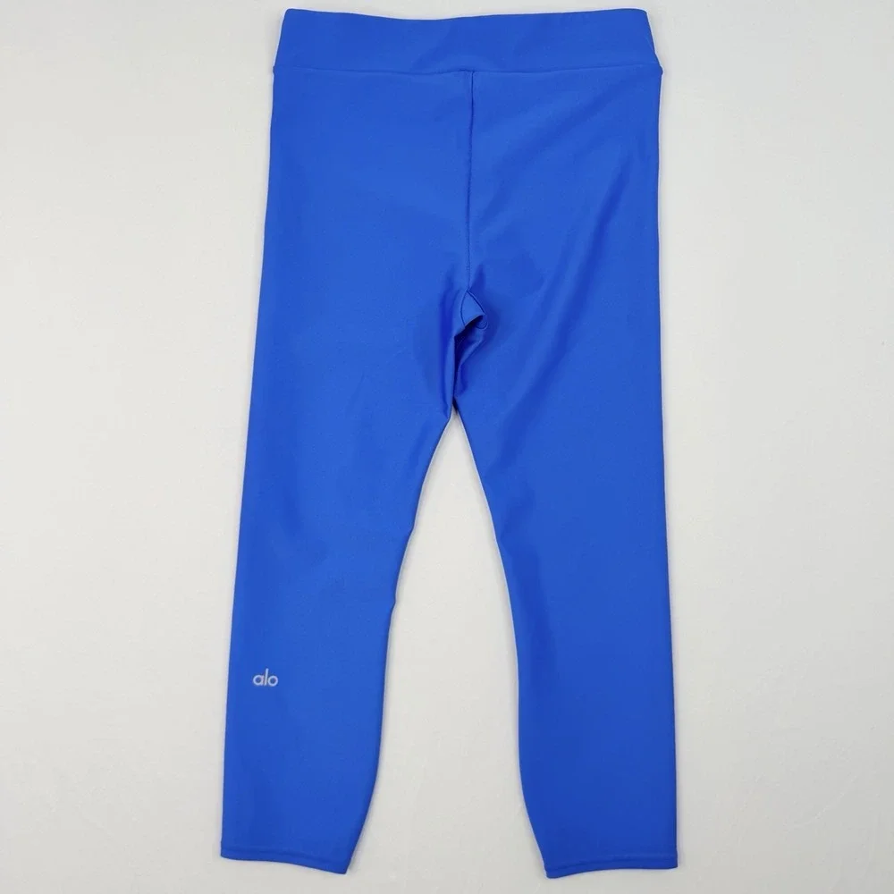 Alo Yoga Leggings High Rise Yoga Pants Gym Athletic Blue SZ-Medium